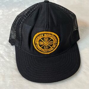 Vintage Trucker Hat Specialty Maintenance Construction Snapback Mesh